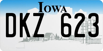 IA license plate DKZ623
