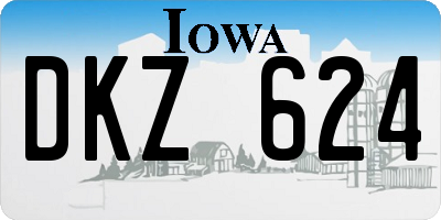 IA license plate DKZ624