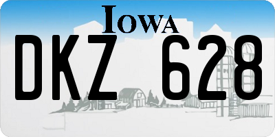 IA license plate DKZ628