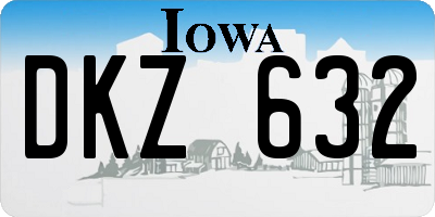 IA license plate DKZ632