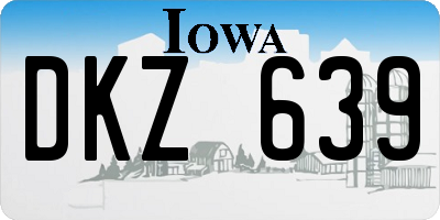 IA license plate DKZ639