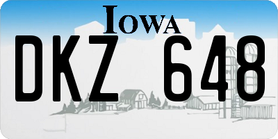 IA license plate DKZ648
