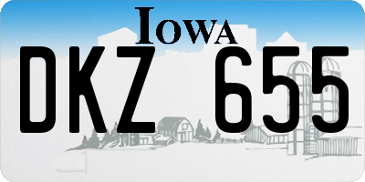IA license plate DKZ655