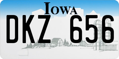 IA license plate DKZ656