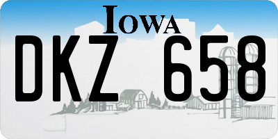 IA license plate DKZ658