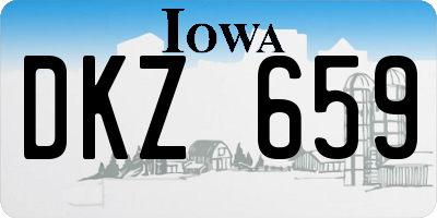IA license plate DKZ659