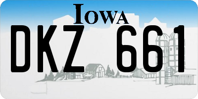 IA license plate DKZ661