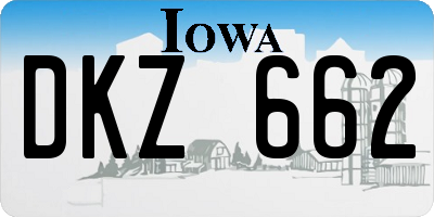 IA license plate DKZ662
