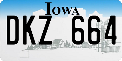 IA license plate DKZ664