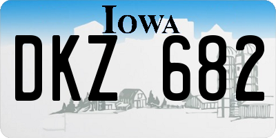 IA license plate DKZ682