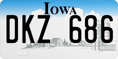 IA license plate DKZ686