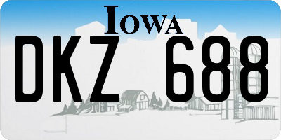 IA license plate DKZ688