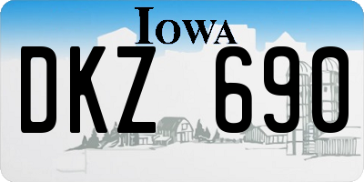 IA license plate DKZ690