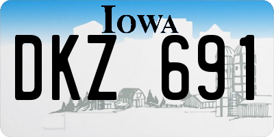 IA license plate DKZ691