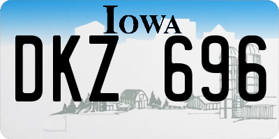 IA license plate DKZ696