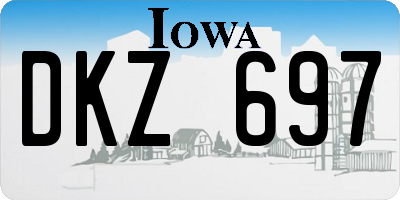 IA license plate DKZ697