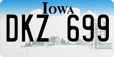 IA license plate DKZ699