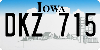 IA license plate DKZ715