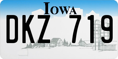 IA license plate DKZ719
