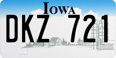 IA license plate DKZ721
