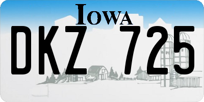 IA license plate DKZ725