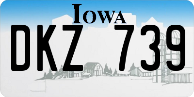 IA license plate DKZ739