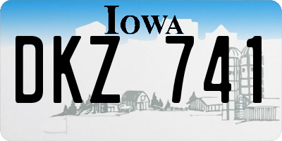 IA license plate DKZ741
