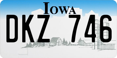 IA license plate DKZ746
