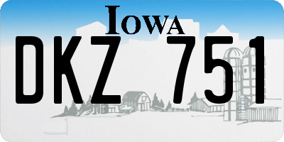IA license plate DKZ751
