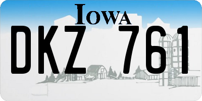 IA license plate DKZ761