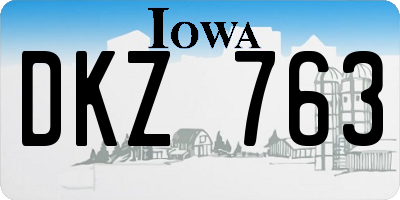 IA license plate DKZ763