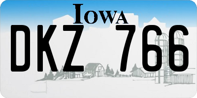 IA license plate DKZ766