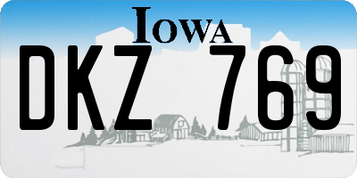 IA license plate DKZ769