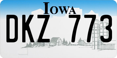 IA license plate DKZ773