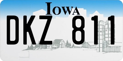 IA license plate DKZ811