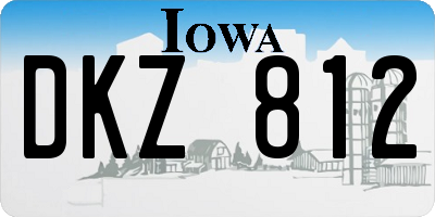 IA license plate DKZ812