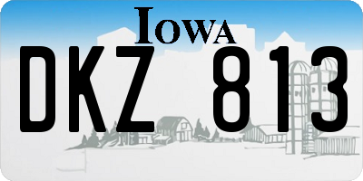 IA license plate DKZ813