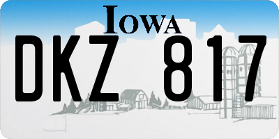IA license plate DKZ817