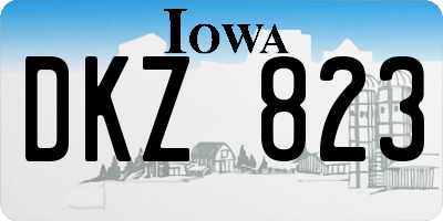 IA license plate DKZ823