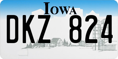 IA license plate DKZ824