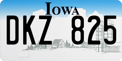 IA license plate DKZ825