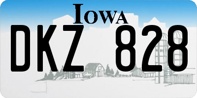 IA license plate DKZ828