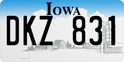 IA license plate DKZ831