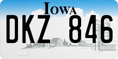 IA license plate DKZ846