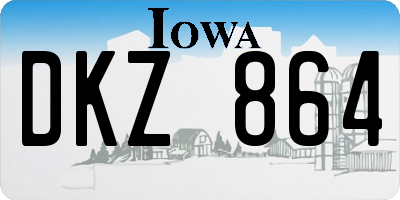 IA license plate DKZ864