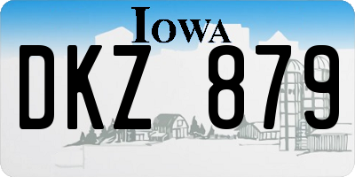 IA license plate DKZ879