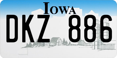 IA license plate DKZ886