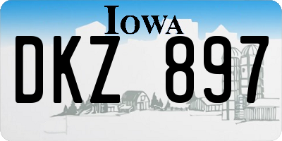 IA license plate DKZ897