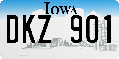 IA license plate DKZ901