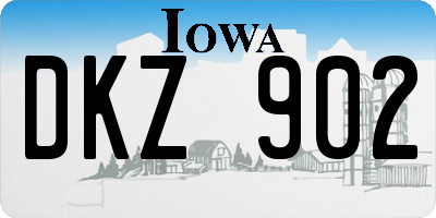 IA license plate DKZ902